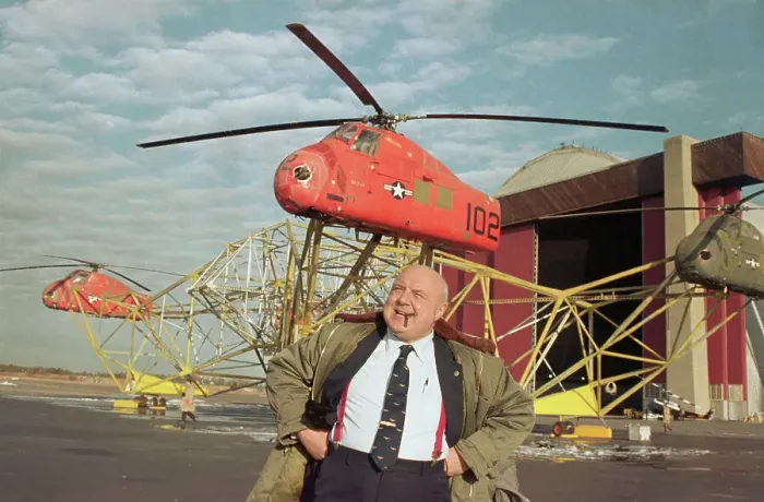Framed Print : Inventor in Front of Aircraft Framed Print : Inventor in Front of Aircraft