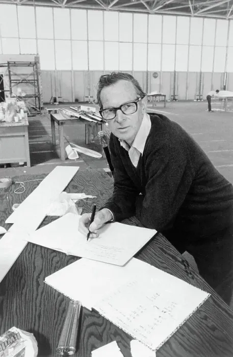 Framed Print : Inventor Paul MacCready Sitting at Desk Framed Print : Inventor Paul MacCready Sitting at Desk