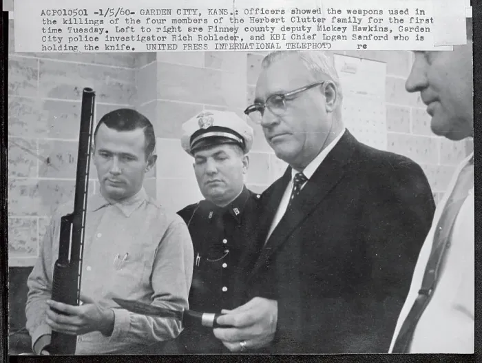 Framed Print : Investigators Displaying Clutter Murder Weapons Framed Print : Investigators Displaying Clutter Murder Weapons