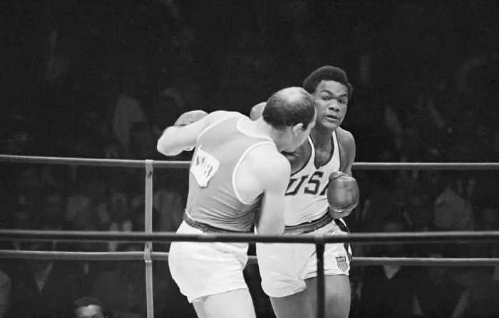 Framed Print : Ions Chepulis Ducks as George Foreman Punches Framed Print : Ions Chepulis Ducks as George Foreman Punches