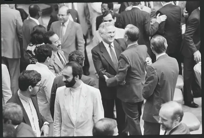 Framed Print : Iran and Iraqi Officials with Other United Nations Members Framed Print : Iran and Iraqi Officials with Other United Nations Members