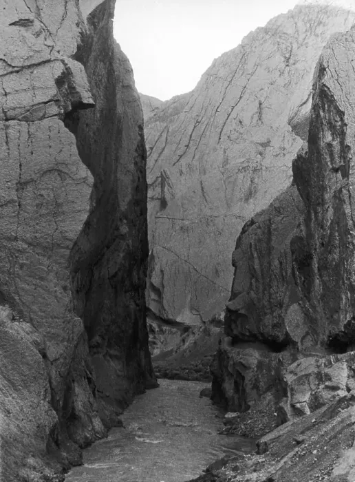 Framed Print : Iranian gorge railway construction 1955 Framed Print : Iranian gorge railway construction 1955