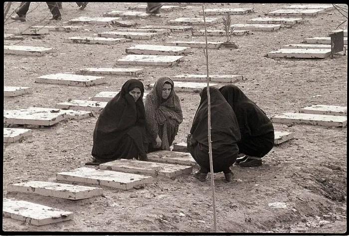 Framed Print : Iranian Women Gather at Grave Framed Print : Iranian Women Gather at Grave