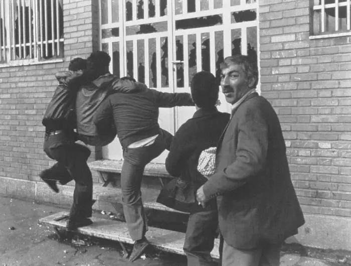 Framed Print : Iranians Smashing in Door Framed Print : Iranians Smashing in Door