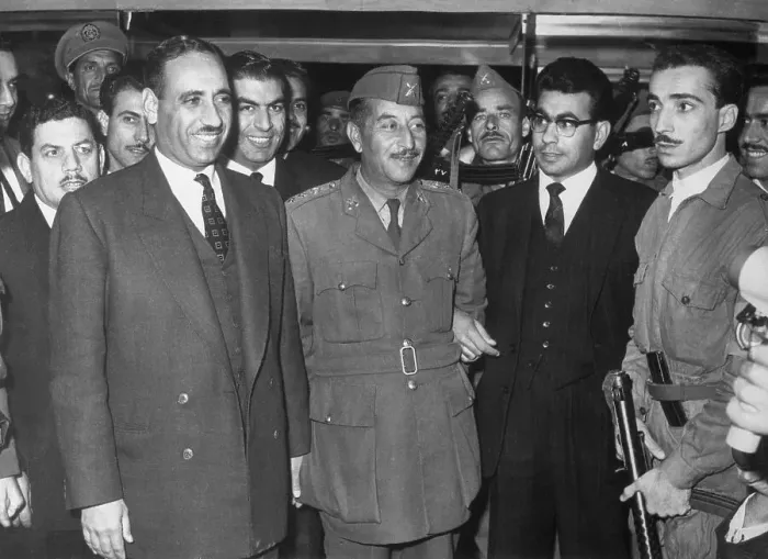 Framed Print : Iraqi President Abdul Salam Arif with Followers Framed Print : Iraqi President Abdul Salam Arif with Followers