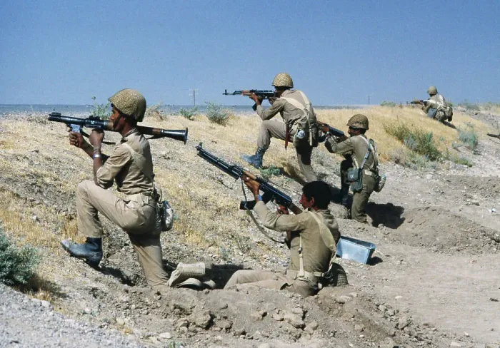 Framed Print : Iraqi Soldiers in Desert of Iran Framed Print : Iraqi Soldiers in Desert of Iran