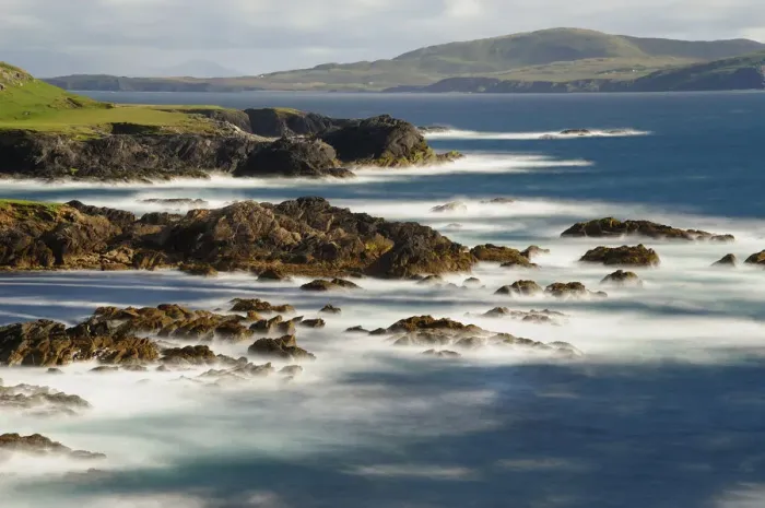 Framed Print : Ireland, Achill Island, County Mayo, Seascape and rocky coast