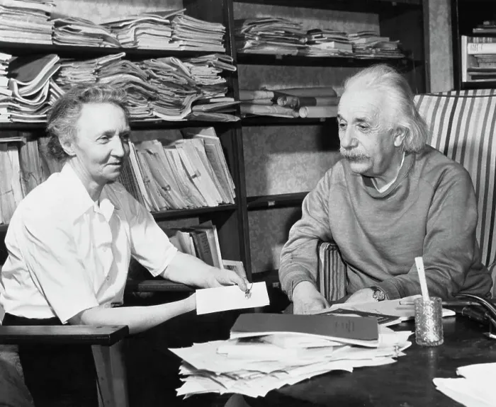 Framed Print : Irene Joliot Curie With Einstein Framed Print : Irene Joliot Curie With Einstein