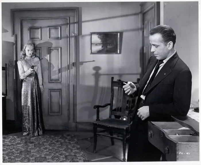 Framed Print : Irene Manning & Humphrey Bogart In Movie Framed Print : Irene Manning & Humphrey Bogart In Movie