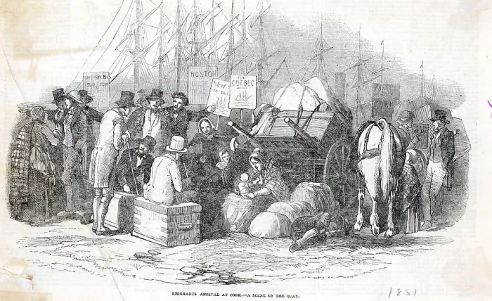 Framed Print : Irish Emigrants Arrive At Cork Framed Print : Irish Emigrants Arrive At Cork