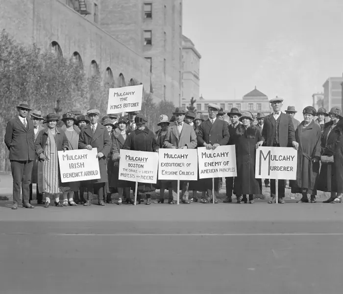 Framed Print : Irish Protesters Carrying Signs in Street Framed Print : Irish Protesters Carrying Signs in Street