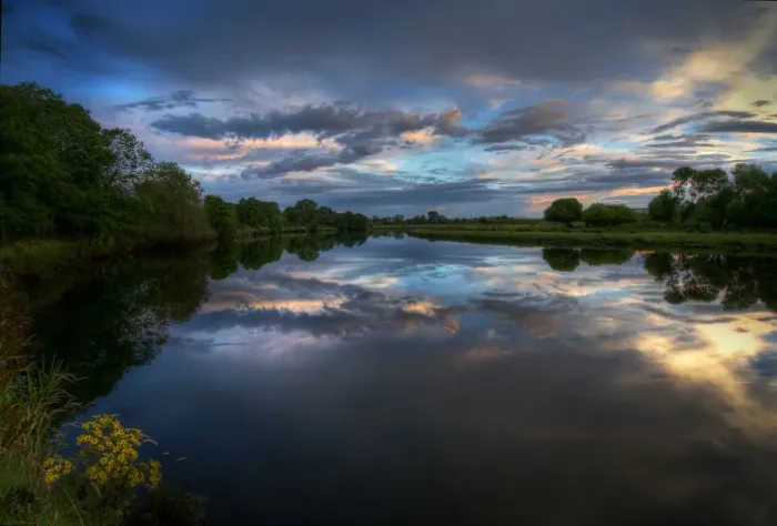 Framed Print : Irish River Bank Framed Print : Irish River Bank