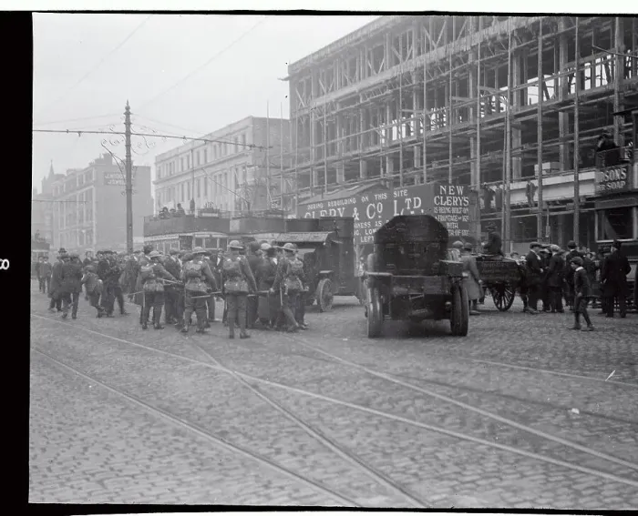 Framed Print : Irish Uprising with Armored Cars in Streets of Dublin Framed Print : Irish Uprising with Armored Cars in Streets of Dublin