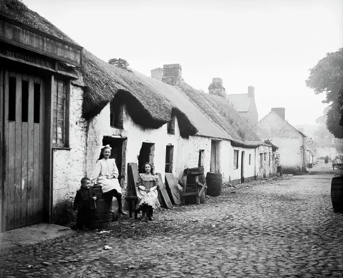 Framed Print : Irish Village Street