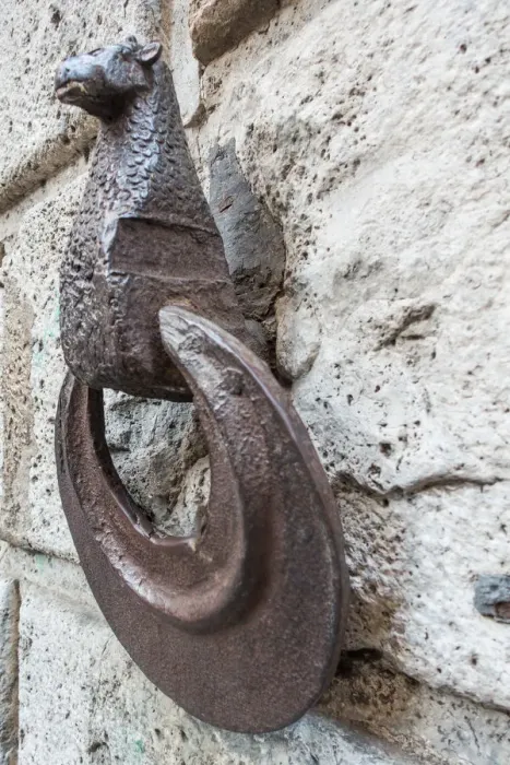 Framed Print : Iron ring for tethering horses, Siena, Italy