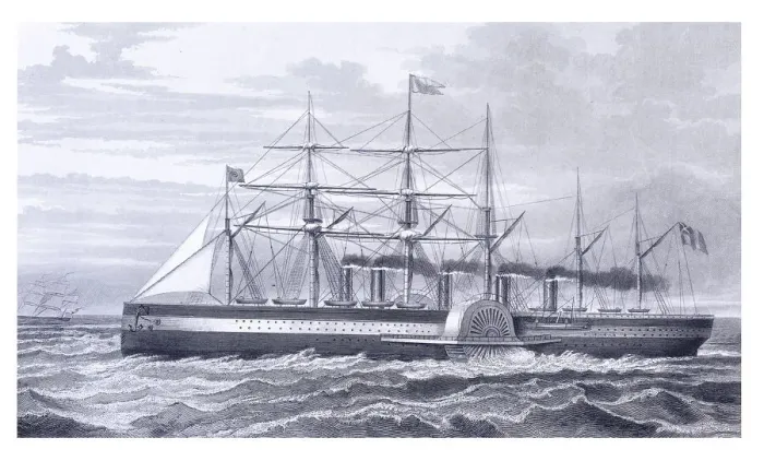 Framed Print : Iron sailing steamship Great Eastern Transatlantic Framed Print : Iron sailing steamship Great Eastern Transatlantic