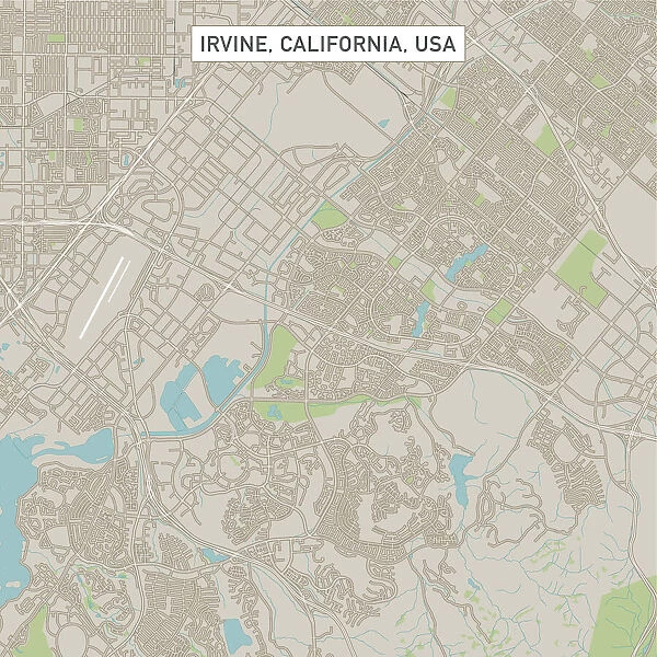 Irvine California US City Street Map
