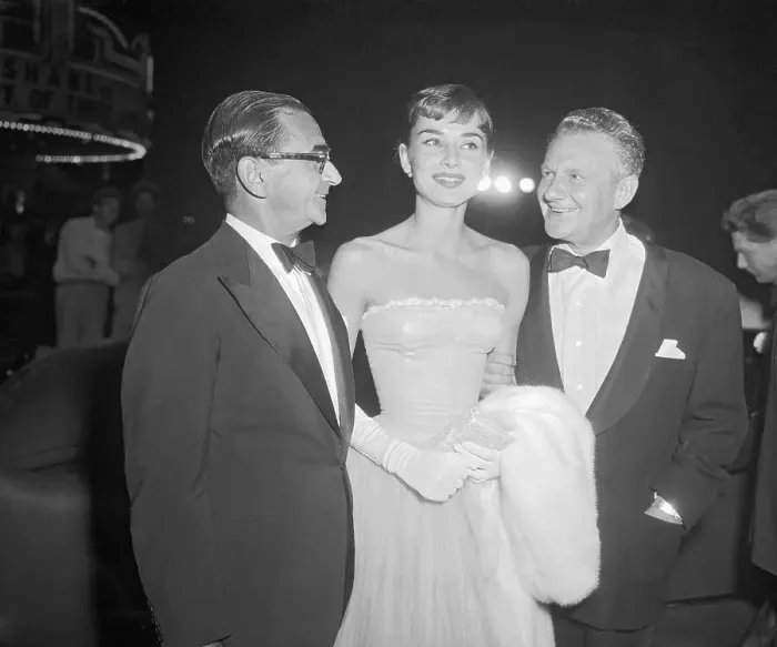 Framed Print : Irving Berlin and Audrey Hepburn at Benefit Framed Print : Irving Berlin and Audrey Hepburn at Benefit