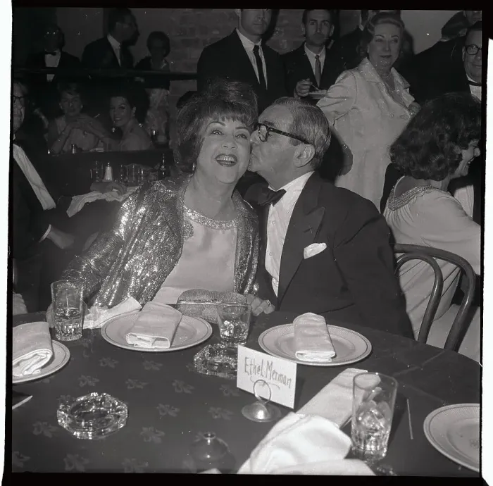 Framed Print : Irving Berlin Kissing Ethel Merman Framed Print : Irving Berlin Kissing Ethel Merman