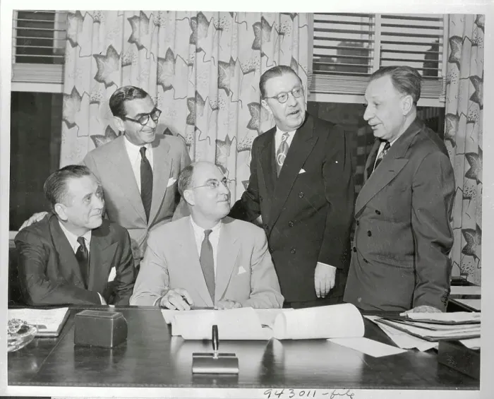 Framed Print : Irving Berlin with NBC Officials Framed Print : Irving Berlin with NBC Officials