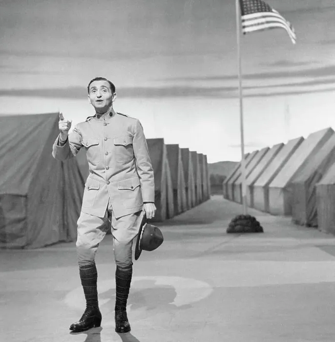 Framed Print : Irving Berlin Performing in Military Uniform Framed Print : Irving Berlin Performing in Military Uniform
