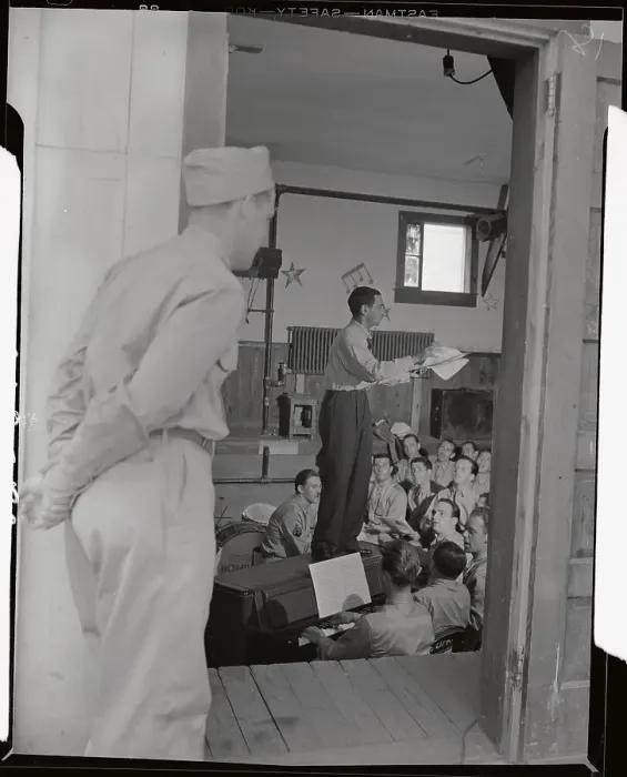 Framed Print : Irving Berlin Rehearsing at Camp Upton Framed Print : Irving Berlin Rehearsing at Camp Upton
