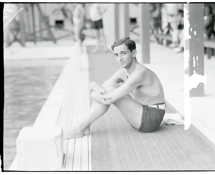 Framed Print : Irving Berlin Sitting on Deck Framed Print : Irving Berlin Sitting on Deck