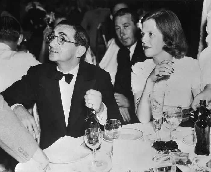 Framed Print : Irving Berlin with Wife at the Waldorf Astoria Hotel Framed Print : Irving Berlin with Wife at the Waldorf Astoria Hotel