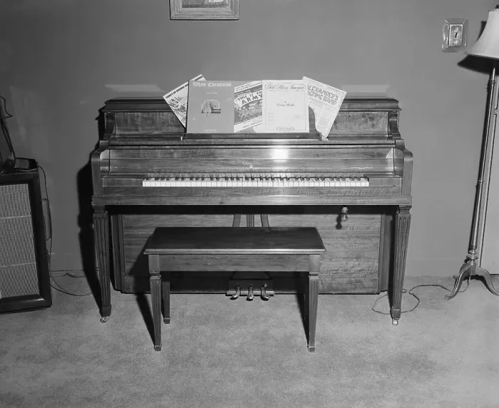 Framed Print : Irving Berlins Specially Built Piano