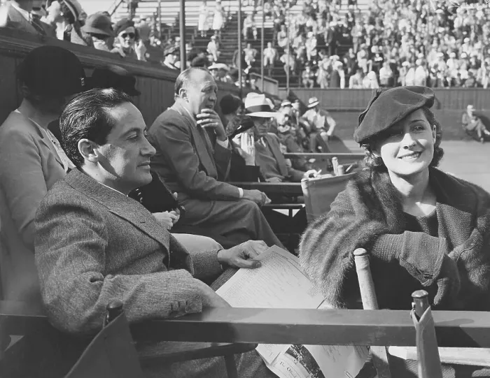 Framed Print : Irving Thalberg and Norma Shearer in Stadium Framed Print : Irving Thalberg and Norma Shearer in Stadium