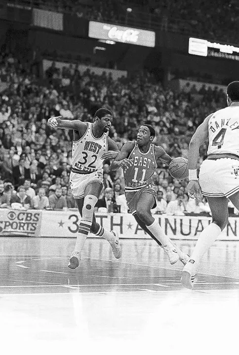 Framed Print : Isaiah Thomas, Magic Johnson Running Court Framed Print : Isaiah Thomas, Magic Johnson Running Court