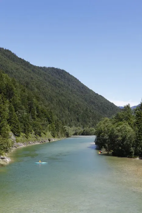 Framed Print : Isar River below the Sylvenstein Dam, municipality of Lenggries, Isarwinkel region, Upper Bavaria, Bavaria, Germany, Europe
