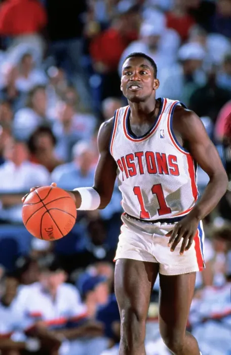 Framed Print : Isiah Thomas Dribbling Basketball During Game Framed Print : Isiah Thomas Dribbling Basketball During Game