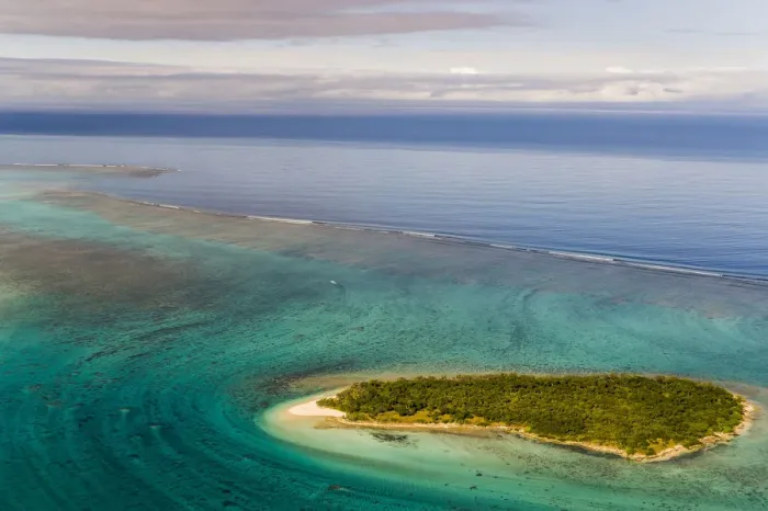 Framed Print : Island in the coral reef of Grande Terre, New Caledonia Framed Print : Island in the coral reef of Grande Terre, New Caledonia