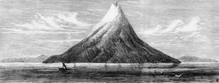 Framed Print : The Island and Volcano of Krakatoa Engraving Framed Print : The Island and Volcano of Krakatoa Engraving