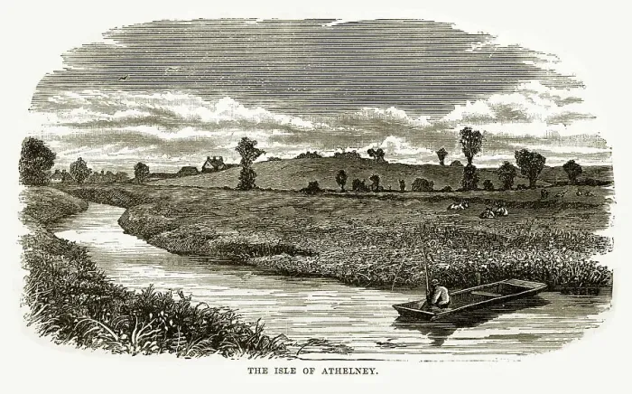 Framed Print : Isle of Athelney, Sedgemoor, Somerset, England Victorian Engraving, 1840 Framed Print : Isle of Athelney, Sedgemoor, Somerset, England Victorian Engraving, 1840