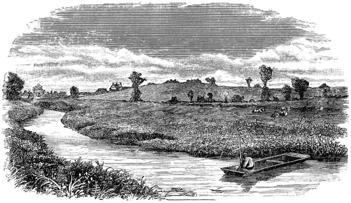Framed Print : The Isle of Athelney in Somerset, England - 19th Century Framed Print : The Isle of Athelney in Somerset, England - 19th Century