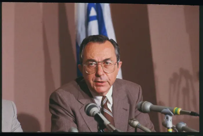 Framed Print : Israeli Ambassador to United States Moshe Arens at Microphones Framed Print : Israeli Ambassador to United States Moshe Arens at Microphones