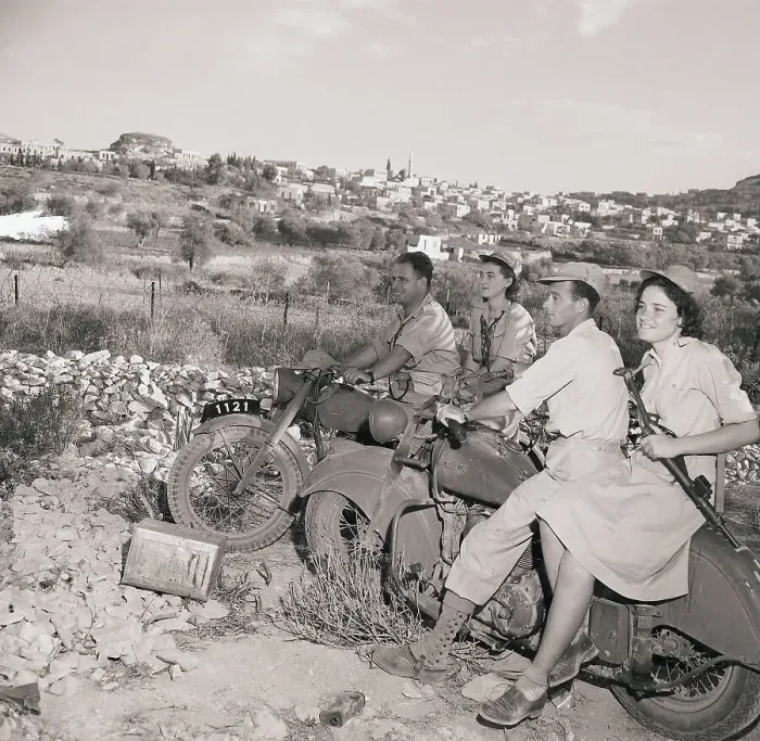 Framed Print : Israeli Army Men and Women on Motorcycles Framed Print : Israeli Army Men and Women on Motorcycles