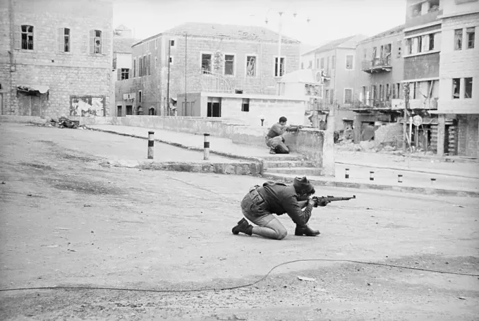 Framed Print : Israeli Haganah Fighters Take Arab Quarter of Haifa Framed Print : Israeli Haganah Fighters Take Arab Quarter of Haifa
