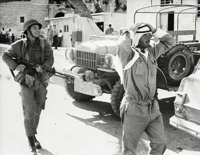 Framed Print : Israeli Soldier With a Jordanian Captive Framed Print : Israeli Soldier With a Jordanian Captive