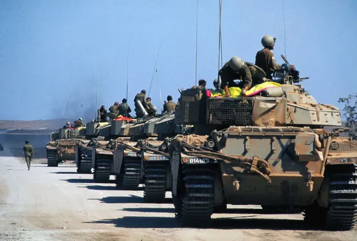 Framed Print : Israeli Tanks Advancing Framed Print : Israeli Tanks Advancing