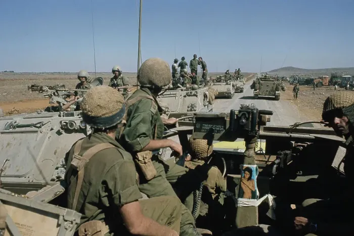 Framed Print : Israeli Troops Moving Into Syria Framed Print : Israeli Troops Moving Into Syria