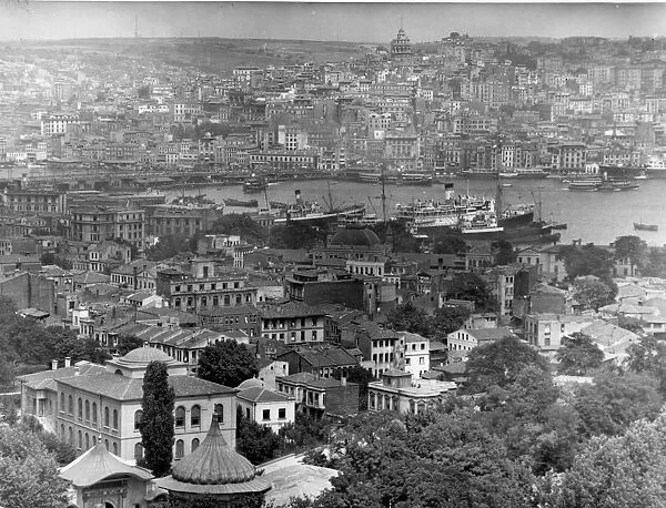 Istanbul. circa 1960: Capital of Turkey, the old walled town of Istanbul