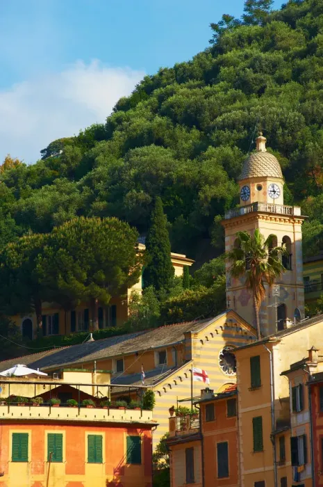 Framed Print : Italian belltower in Portofino Framed Print : Italian belltower in Portofino