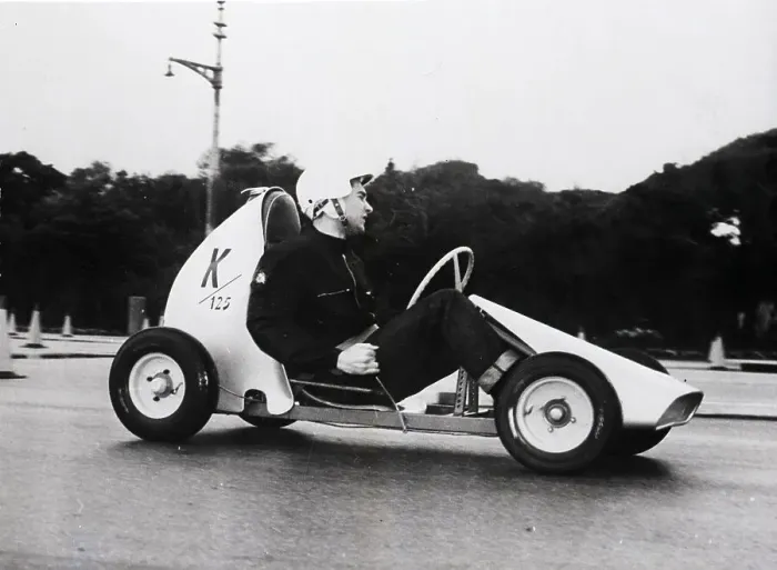 Framed Print : Italian Driving Go-Cart Framed Print : Italian Driving Go-Cart