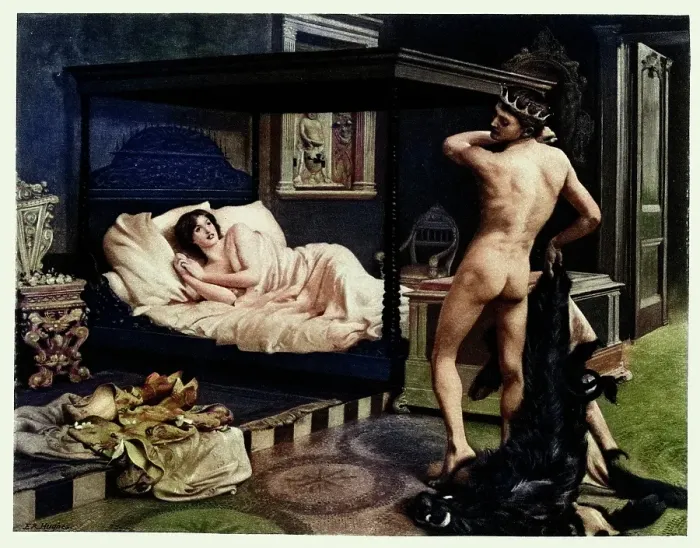 Framed Print : Italian fairy-tales, The Nights of Straparola, The Pig Prince Framed Print : Italian fairy-tales, The Nights of Straparola, The Pig Prince