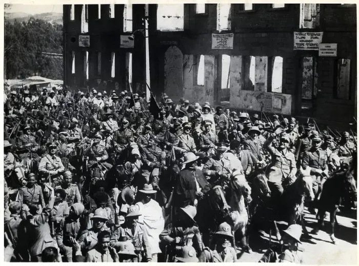Framed Print : Italian Forces Enter Crowd Aaddis Ababa Framed Print : Italian Forces Enter Crowd Aaddis Ababa