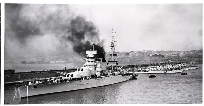 Framed Print : Italian Ship Shown Along With Destroyers Framed Print : Italian Ship Shown Along With Destroyers