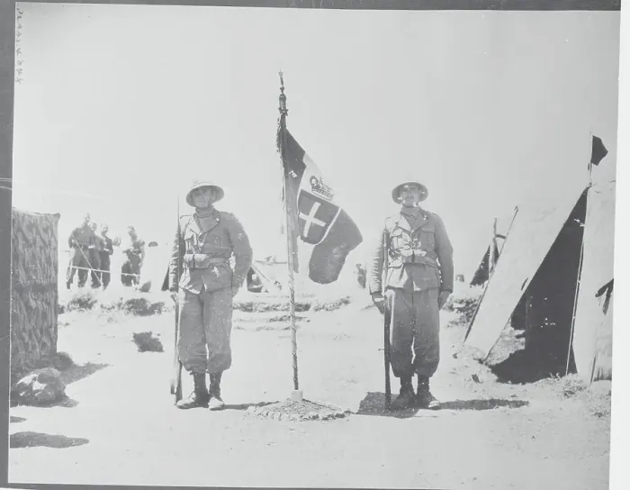 Framed Print : Italian Soldiers on Guard at Their Campsite Framed Print : Italian Soldiers on Guard at Their Campsite